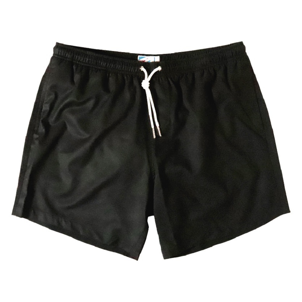 Bermies 5 inch Classic Black Swim Trunks for Men